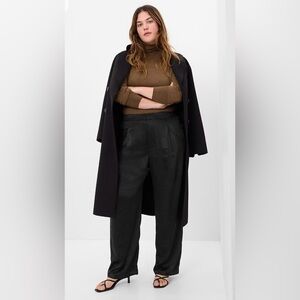 GAP Black High-Waisted Satin Trousers